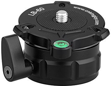 Qukaim 69 mm schnell verstellbare Nivellierbasis, Schwenkwaage mit versetzter Wasserwaage für Stative, 1/4 Zoll & 3/8 Zoll Gewinde, Kamera & Foto Accories, Schnellspann-Plattformklemme
