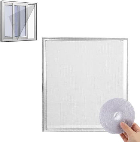 ZWWOGE 150 * 200cm Mosquitera para Ventana, Mosquitera para Puerta, Mosquitera para Ventana, Mosquitera Adhesiva Blanca que se adapta a cualquier forma de ventana