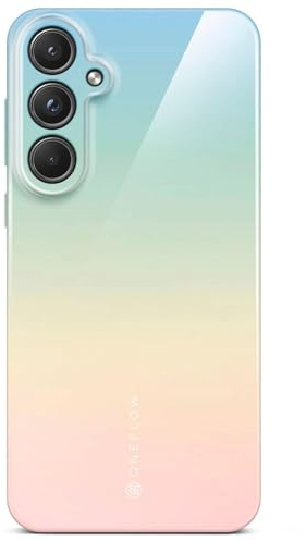 ONEFLOW für Samsung Galaxy A55 5G Hülle mit Design Muster, Designer Case Handy Schutzhülle mit Kameraschutz, Hardcase Bedruckt dünne Handyhülle, Splash Cover, Mint Beige Rosa Verlauf
