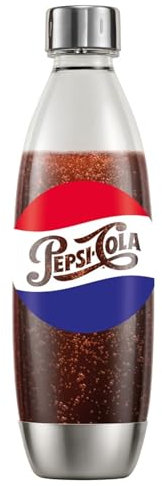 SodaStream Bouteille 1L Machine à Eau Pétillante et Soda | Compatible Lave-Vaisselle | Finition Acier Inoxydable | Edition Limitée Pepsi