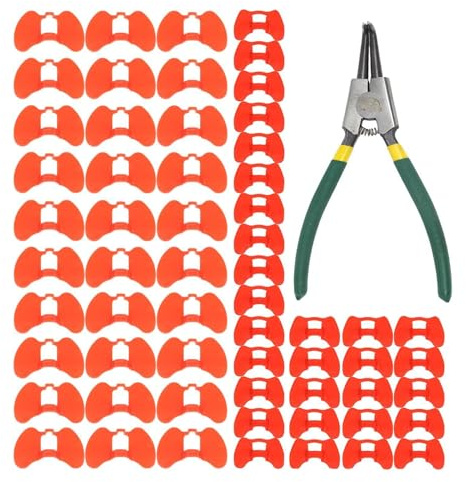 Generisch 30 gafas medianas y grandes de aves de corral para gafas de ojos de Pp, herramienta para mascotas, aves de corral, pollos y pájaros de juego, gafas de ojos ciegas para faisán