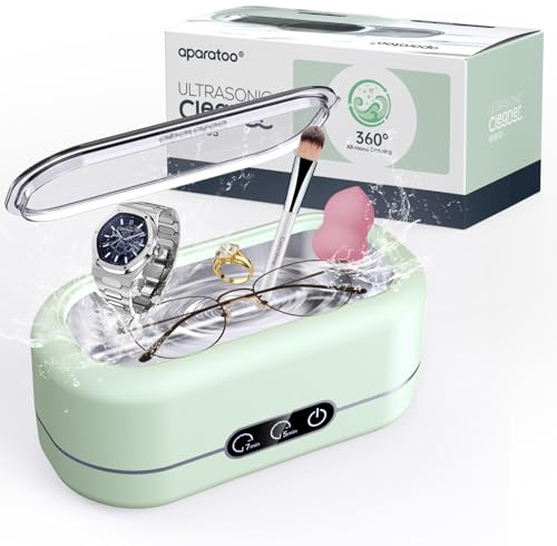Ultraschallreinigungsgerät für Brille, 48000Hz Hochfrequenz Ultraschallreiniger 350ML Professioneller Brillenreinigungsgerät Ultraschallgerät für Gold, Silber, Brillen, Uhren, Ringe, Zahnersatz Sauber