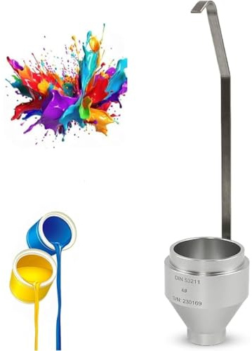 MiBoce Paint Viscosity Cup, DIN Immersion Viscosity Cup, with Cup Volume 100±1ml, Flow Nozzle Diameter 4/6mm, for Test Viscosity of Inks & Coatings & Paints