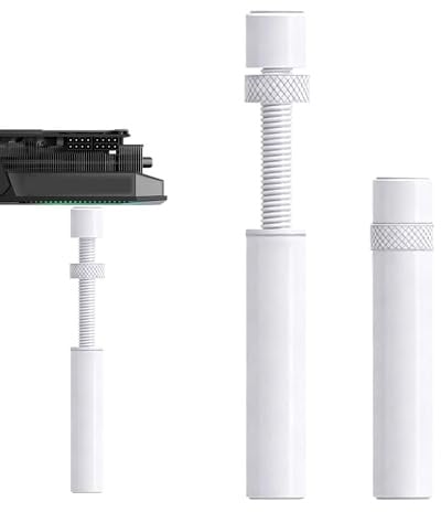 Caldamn 74mm-120mm Höhenverstellbare Gpu Stütze Weiß Grafikkarten Halterung Gpu Sag Bracket Grafikkarten Stütze Gpu Halterung Stabile Stütze Inklusive Mutternsicherun Komplett Aus Aluminium