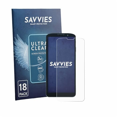 Savvies 18 Stück Schutzfolie für Unitech EA630 Displayschutz-Folie Ultra-Transparent