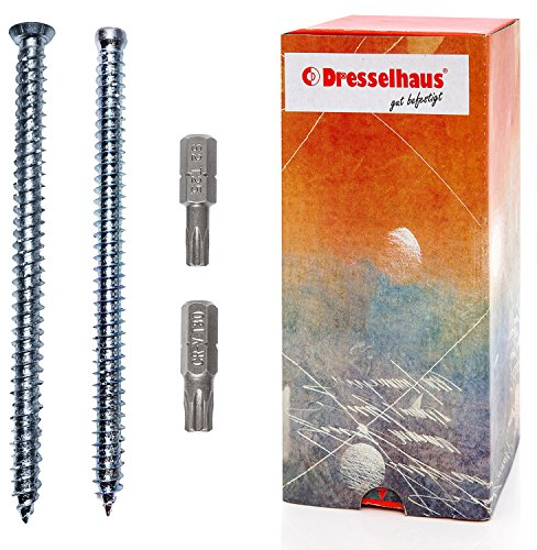 Fensterrahmenschraube, Zylinderkopf TX 25, 7,5 x 182 mm, verzinkt - 20 Stück