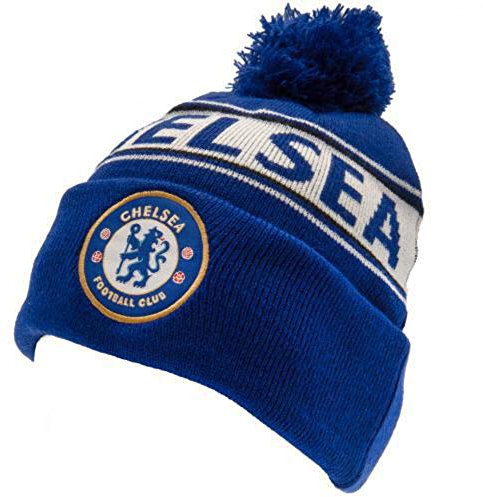 Chelsea FC Unisex TX Bommelmtze fr Erwachsene (Einheitsgrße) (Blau/Weiß)