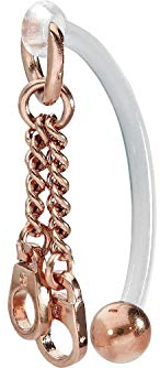 PIERCINGLINE PMFK Bananabell + Chirurgenstahl Design HANDSCHELLEN Piercing Intimbereich Bauch Roségoldfarben