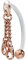 PIERCINGLINE PMFK Bananabell + Chirurgenstahl Design HANDSCHELLEN Piercing Intimbereich Bauch Roségoldfarben