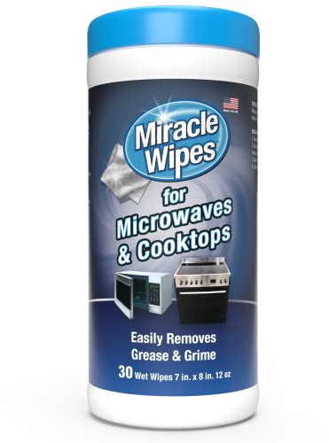 MiracleWipes for Microwaves and Cooktops - Removes Food and Grime Buildup - (30 Count)