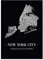 JUNIWORDS Stadtposter, New York City, Wähle eine Größe, 60 x 90 cm, Poster, Schrift A, Schwarz