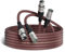 NUOSIYA XLR Kabel,Mikrofonkabel Einrastmechanik & Knickschutz Nylonmantel, 3-Pin XLR Stecker auf Buchse Mikrofonkabel für Mikrofon, Verstärker, Mischpult, Lautsprecher usw(10M-2 Pack，Braun)