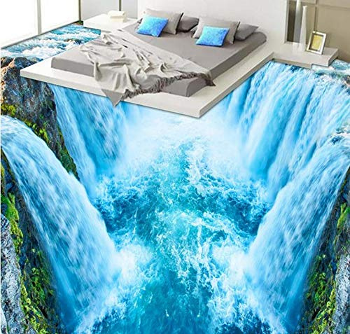 foto wallpap 3d bodenbelag selbstklebende tapetenrollen wasserfall bodenbelag vinyl pvc wasserdicht foto tapetenpapier-250 * 175cm