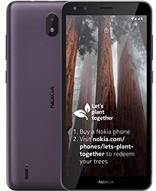 Nokia C01 Plus 4G DUAL SIM 16GB ROM + 1GB RAM Factory Unlocked 4G/LTE Smartphone (Purple)-International Version