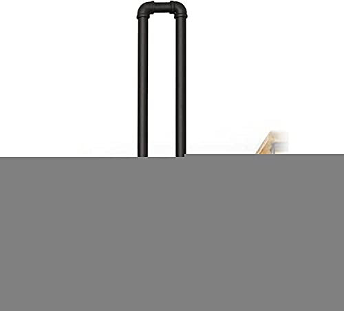 JLVAWIN Metallrohrtreppen-Handlauf, Eisen-Wasserrohr-Design, Sicherheitstreppengeländer im Retro-Stil Handlauf-Set, Sicherheitstreppengeländer für Kinder, ältere Menschen-Schwarz_95cm(3.1ft)