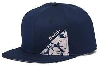 Satch Cap Snapback Kappe 54-58 cm Kopfumfang für Teenager Jungen und Mädchen ab 5. Klasse Blue Botanic - Dunkelblau