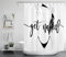 LB Nackt Werden Duschvorhang 120x175cm Sexy Mädchen Antischimmel Wasserdicht Badezimmer Vorhänge, Minimalistische Ästhetik Schwarz Weiß Extra Kurz Polyester Stoff Bad Vorhang mit Haken