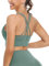 icyzone Damen Sport BH Starker Halt Gepolstert Training Bustier Top Fitness Yoga Bra (S, Tidewater Teal)