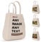 Personalisierbare Baumwolltasche aus Segeltuch, personalisierbar mit Text, Foto, Logo, Druck, für jeden Anlass, Geburtstag, Hochzeit, Shopping, Tasche fürs Leben, beige