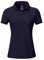 AjezMax Damen Poloshirt Kurzarm Golf Sport Polohemd Atmungsaktiv Sport Tennis Functional T-Shirt mit Reißverschluss Marineblau M