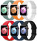 AMSKY Bracelet en Silicone Compatible avec Apple Watch 40mm 44mm 46mm 45mm 42mm 41mm 38mm 49mm - pour Femme Homme, Sport Compatible avec iWatch SE Ultra Series 10 9 8 7 6 5 4 3 2 1