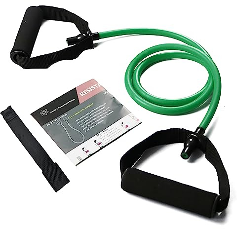 Resistance Bands with Handles, Single Resistance Bands, Exercise Bands with Handles, for Resistance Training, Physical Therapy, Home Workouts, Fitness, Pilates