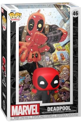 Funko Pop! Comic Couverture: Marvel - Skrull - Deadpool - (2025) # 1 Deadpool en Kostüm Noir - Comics Marvel - Figur En Vinyle à Collectionner - Spielzeug für Kinder und Erwachsene