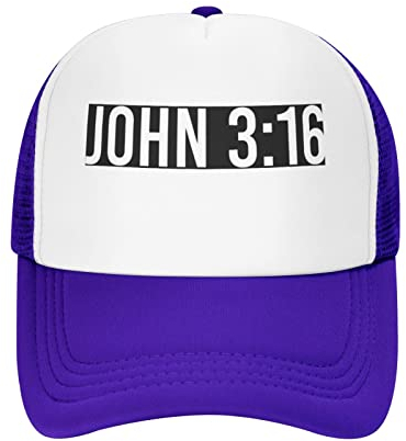 IUBBKI Hut John 3:16 Believer Jesus Trucker Hat Mesh Baseball Cap Männer Cowboy Hut Frauen Sonnenhut Papa Cap Angeln Hut schwarz
