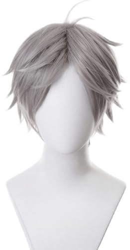 Bokerom Anime Haikyuu!! Sugawara Koushi Cosplay Perücke, Dunkelgraue Kurzhaar Perücken, Rollenspiel Halloween Kostüm Party Perücken Mit Perücke Cap