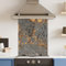 Premium 60 cm x 75cm Grey Marble Glass 6mm Kitchen Splashback Heat Resistant Toughened Polished Edges - Back Splash Back Coloured Hob Painted Tempered Splashback