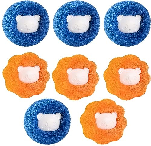 10 Pcs Hair Remover for Laundry Pet Hair Remover WashingMachine Resuable Dog Cat HairRemover Hair Catcher Laundry Ball Sponge Hair Remover Balls for Hair Removal Clothes and Bedding