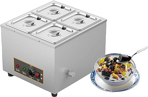 XENITE Scaldavivande Commerciale, Macchina per Scaldavivande di Tapioca, Macchina Elettrica per La Conservazione del Calore della Zuppa di Cibo da 1000 W, Crogiolo di Cioccolato con Riscaldamento A