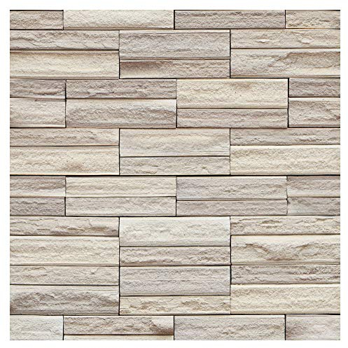 murando PREMIUM Vlies Tapete Deko Panel Fototapete Wanddeko 10 m Tapetenrolle Mustertapete Wandtapete modern design Dekoration - Steinwand Steinoptik Ziegelmauer beige 1603-13