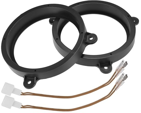 QUARKZMAN 6.5 Lautsprecher Distanzringt Kabel Für Subaru Forester 1 Set | Schwarz, Kunststoff, 25mm, 133mm, 26cm Kabel, 2 Pin, Für Subaru Impreza 07-19, Legacy 03-14, Outback 09-18, WRX 14-20