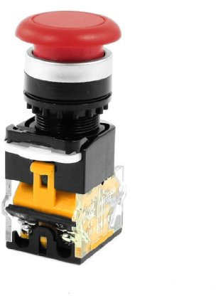 Ersatzteile AC 380 V-Steuerung, elektrisch, 10 A, 22 mm Gewinde, 1 Schließer, 1 Öffner, roter, nicht verriegelbarer Pilzkopf-Drucktastenschalter industrieller Schalter