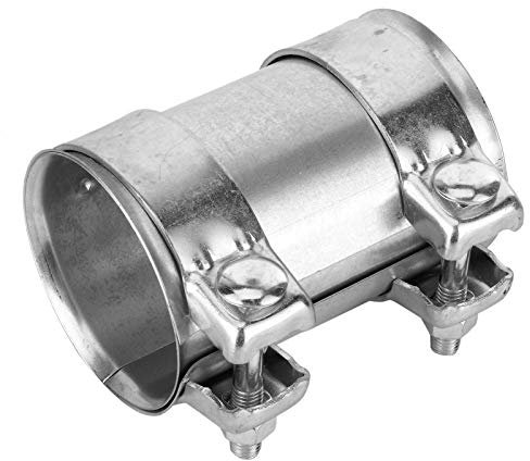 Ejoyous Auspuffschelle 76mm, Rohrverbinder Auspuff Doppelschelle Auspuffrohrklemme Universal Auto Auspuffrohr Klemme, für Auspuff Schalldämpfer Katalysatoren Verbindung, EJOYOUS4KISXBCH83