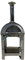 Forno pizza ibrido a gas e legna 2 pizze con tetto e carrello in acciaio inox, uso a legna o con bruciatore a gas, pietra refrattaria, 500 gradi, Made in Italy (Solo forno senza bruciatore a gas)