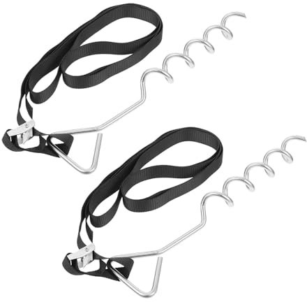 BUUNHI Trampolinzubehör Trampolin Anker Boden Wind Stake Mit Gürtel Teile Tie Down Kit Sicherheits Anker Trampolin Ersatzteile