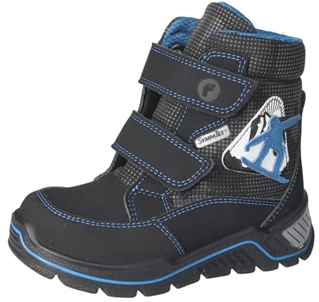 RICOSTA Jungen Winterstiefel Flex, Kinder Boots, Weite: Mittel, lose Einlage, Sympatex, reflektierend, gefüttert, wasserdicht, schwarz (090), 30 EU