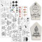 Hongma Rub On Sticker 19x14cm-Großformat Weihnachten Advent Transfers 4PCS Sprüche für Raysin für Keraflott Glas Holz DIY Deko Rub On Folie Rubons Aufkleber (Weihnachten Advent)