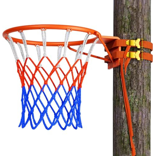 Wall Mounted Portable Basketball Hoop Standard Hoop Easy Installation for Tree/Pole Hanging Shoot at the Basket Frame