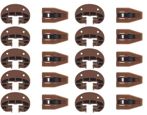 Idhadkc Drawer Slides Guides Plastic 10Pairs with Roller Undermount Drawer Slides Stopper for Dresser Drawer Replacement