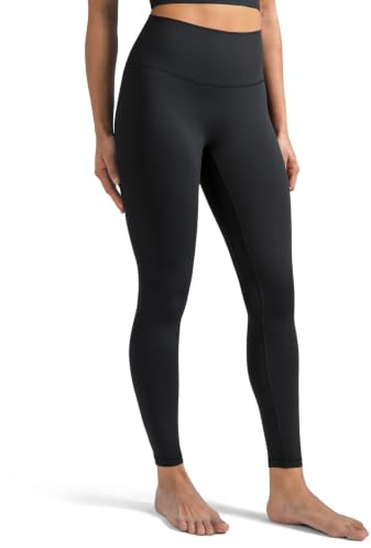 Colorfulkoala Dreamlux Leggings Damen 7/8 Sportleggings Ohne Frontnaht, Schwarz, 38