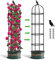 Treillis obélisques de jardin pour plantes grimpantes, treillis de jardin en métal de 1,8 m, support de plantes pour rose grimpante, tomate, concombre, fleurs, raisin, pois, obélisques antirouille