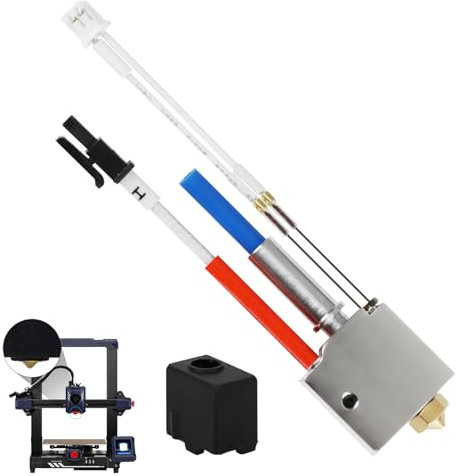 3D Drucker Hotend Kit für Anycubic Kobra 2 Modelle, Extruder Ersatzset für Anycubic Kobra 2/Kobra 2 Neo/Kobra 2 Pro/Kobra 2 Plus/Kobra 2 Max, Hot End mit 0.4mm V Nozzles, Hochleistung Heizblock