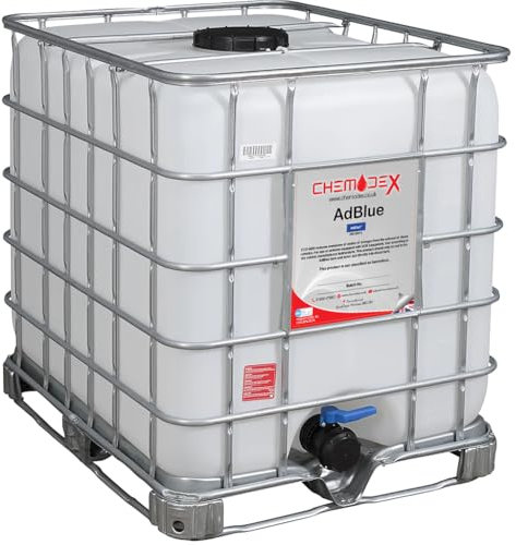 Chemodex Adblue - 1000 Litres In An IBC. Ideal for Commercial Use. Meets Automotive Emission Standards. Ensures Optimal Performance of SCR Systems. Durable IBC.