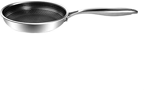 CHCWR Padella Padella Alimentari Grado 304 in Acciaio Inossidabile Non Stick Padella a Miele per Cucina a Gocce induzione a Gas Cottura Generale Wok