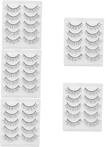 CRILSTYLEO Lot De 5 Faux Naturels Pour Femmes Maquillage 5 Paires X 5