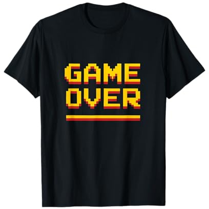 Game Over Retro Pixel Art | Lustiges Gamer Arcade Design T-Shirt