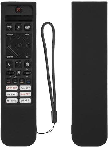 Silikon Schutzhülle für Philips 4K Smart LED TV 50PUS7009/12 43PUS7009/05 75PUS7009/12 SRC-3215-01 SRC-3216-12 Fernbedienung, Stoßdicht, rutschfest, Waschbar, Schwarz